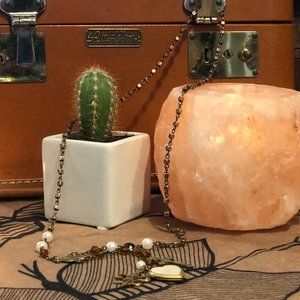 Rosary Style Charm Necklace